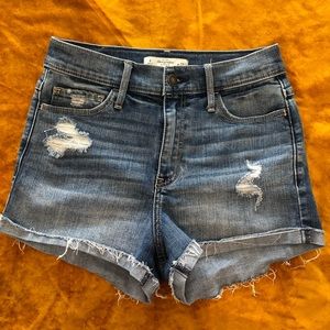 A&F cut off denim shorts